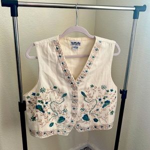 Vintage tanzara embroidered vest